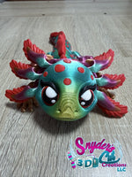 Axolotl - Flexi 3D Printed Articulated Amphibian Fidget Toy