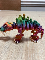 Sabertooth Skeleton - 3D Printed Articulated Fossil Toy