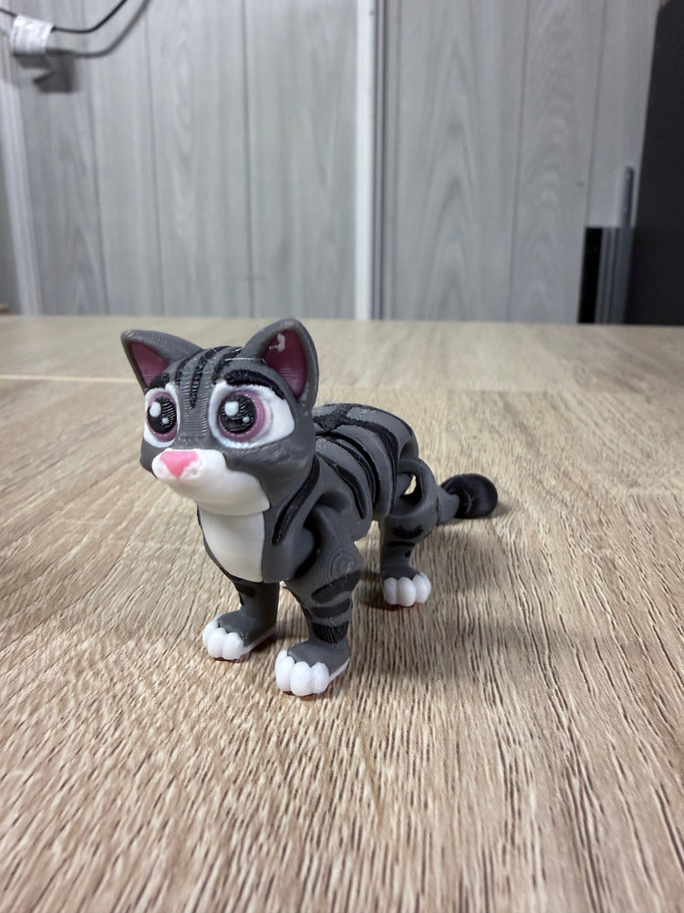 Cat - Flexi 3D Printed Articulated Tabby Fidget Toy