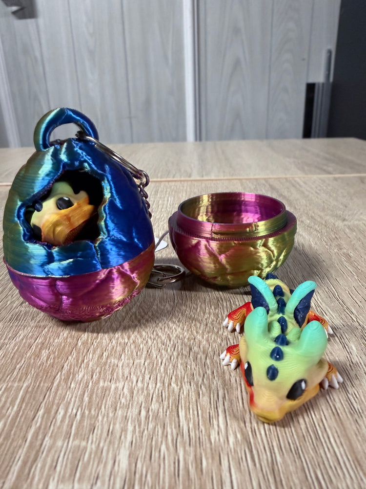 In Egg Keychain - Dragon 3D Printed Fantasy Accessory