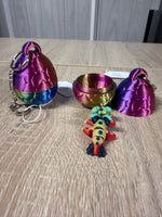 In Egg Keychain - Dragon 3D Printed Fantasy Accessory