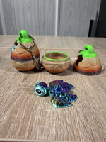 Turtle In Egg Keychain - Sea 3D Printed Ocean Accessory