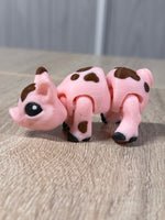 Pig - Flexi 3D Printed Articulated Farm Animal Fidget Toy