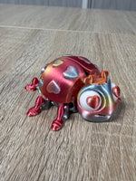 Love Bug - 3D Printed Flexi Fidget Toy - Articulated Ladybug Figurine - Desk Toy Gift - Made in USA
