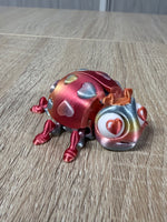 Love Bug - 3D Printed Flexi Fidget Toy - Articulated Ladybug Figurine - Desk Toy Gift - Made in USA