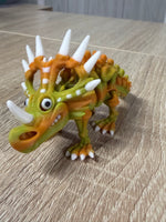 Styracosaurus - 3D Printed Flexi Dinosaur Toy - Articulated Dino Figurine - Desk Toy Gift - Made in USA