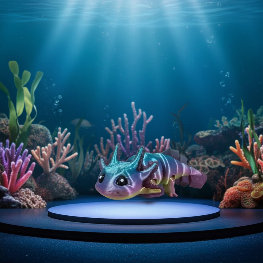 Axolotl - Mini Flexi 3D Printed Articulated Fidget Toy