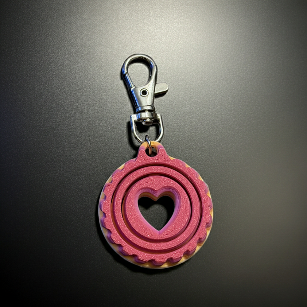 Gyro Spinner Keychain & Bag Clip - 3D Printed Fidget Toy