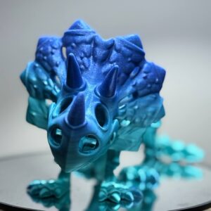 Flexi Triceratops Skeleton Azure