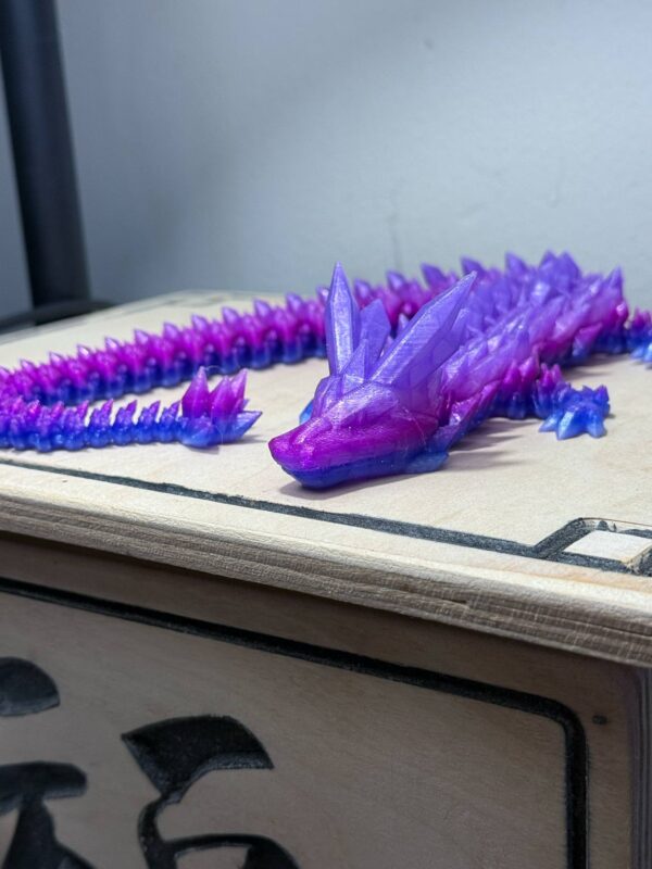Flexi 17" Crystal Dragon Glittery Purple - Image 3