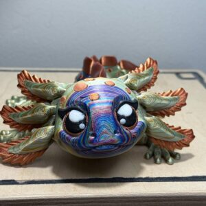 Cute Flexi Axolotl Psychadelic