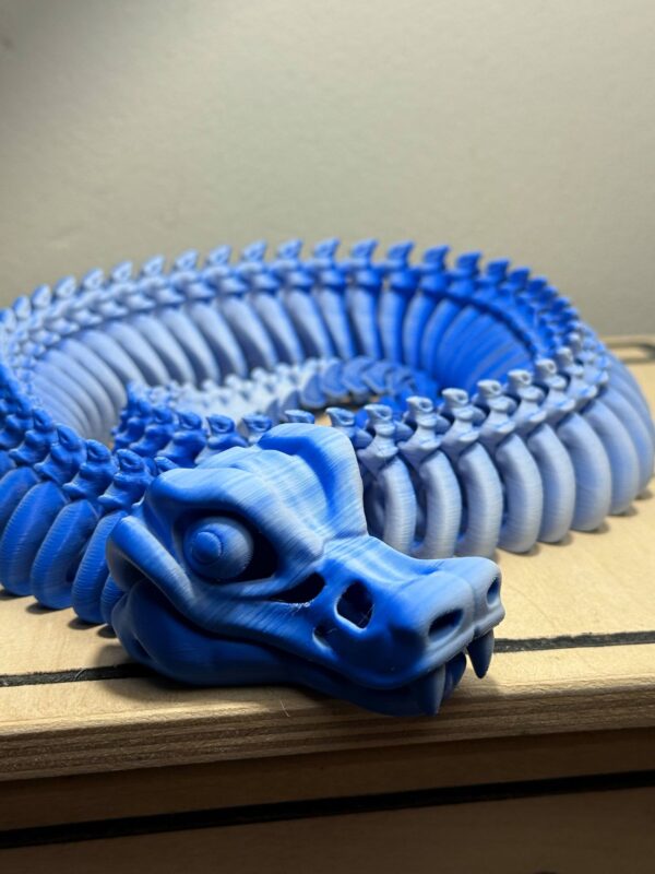 Flexi 28" Snake Skeleton BlueWhite - Image 5