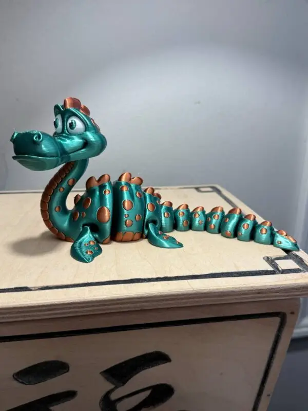 Flexi Loch Ness Monster Shiny – 3D Printed, Articulating & Legendary (9”) - Image 3