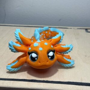 Cute Flexi Axolotl Orange Blue