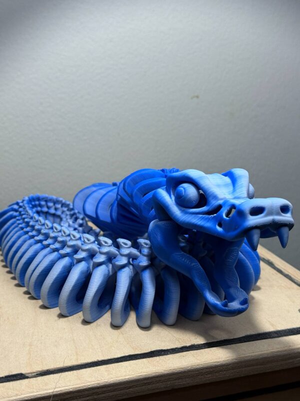 Flexi 28" Snake Skeleton BlueWhite - Image 3