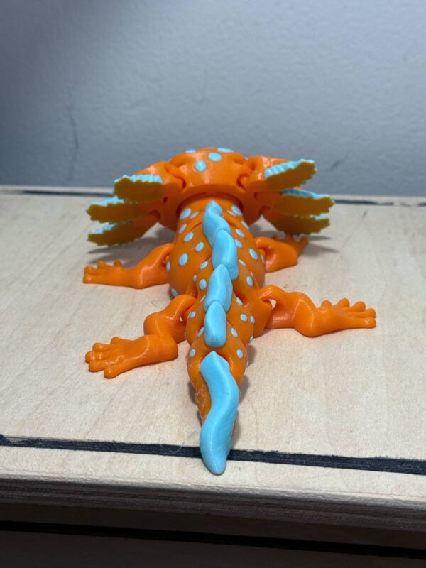 Cute Flexi Axolotl Orange Blue - Image 4
