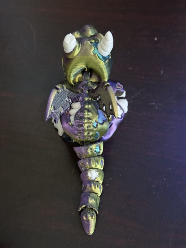 Stormscale Sovereign: Regal Purple Wyvern Zombie with Arctic Accents - Image 5