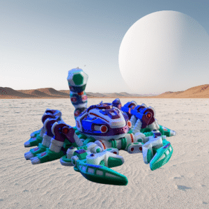 Cyber Scorpion Green – Articulated 3D Printed Toy