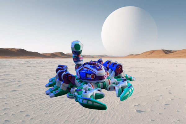 Cyber Scorpion Green – Articulated 3D Printed Toy