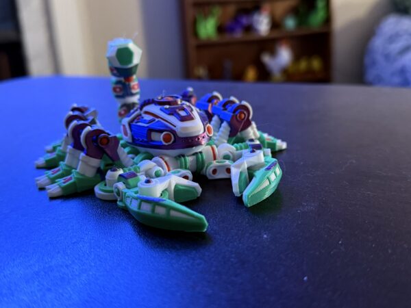 Cyber Scorpion Green – Articulated 3D Printed Toy - Image 2