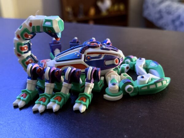 Cyber Scorpion Green – Articulated 3D Printed Toy - Image 3