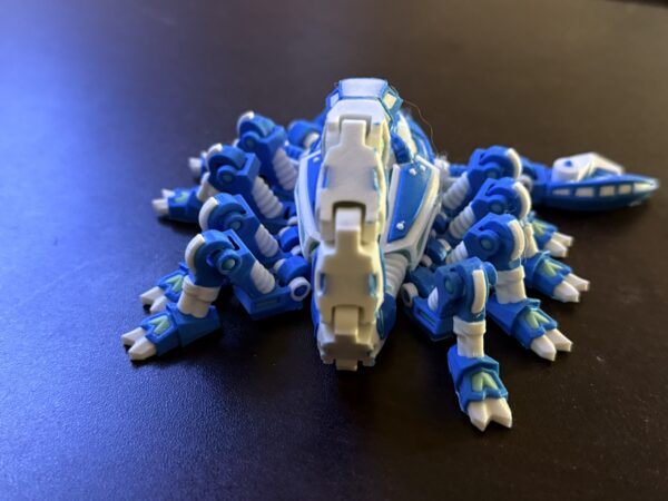 Cyber Scorpion Blue – Articulated 3D Printed Toy - Image 4