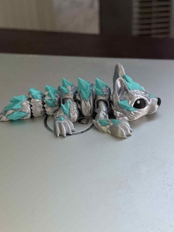 Articulating Silver Crystal Wolf Dragon - Image 10