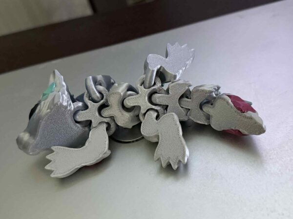 Articulating Silver Crystal Wolf Dragon - Image 6